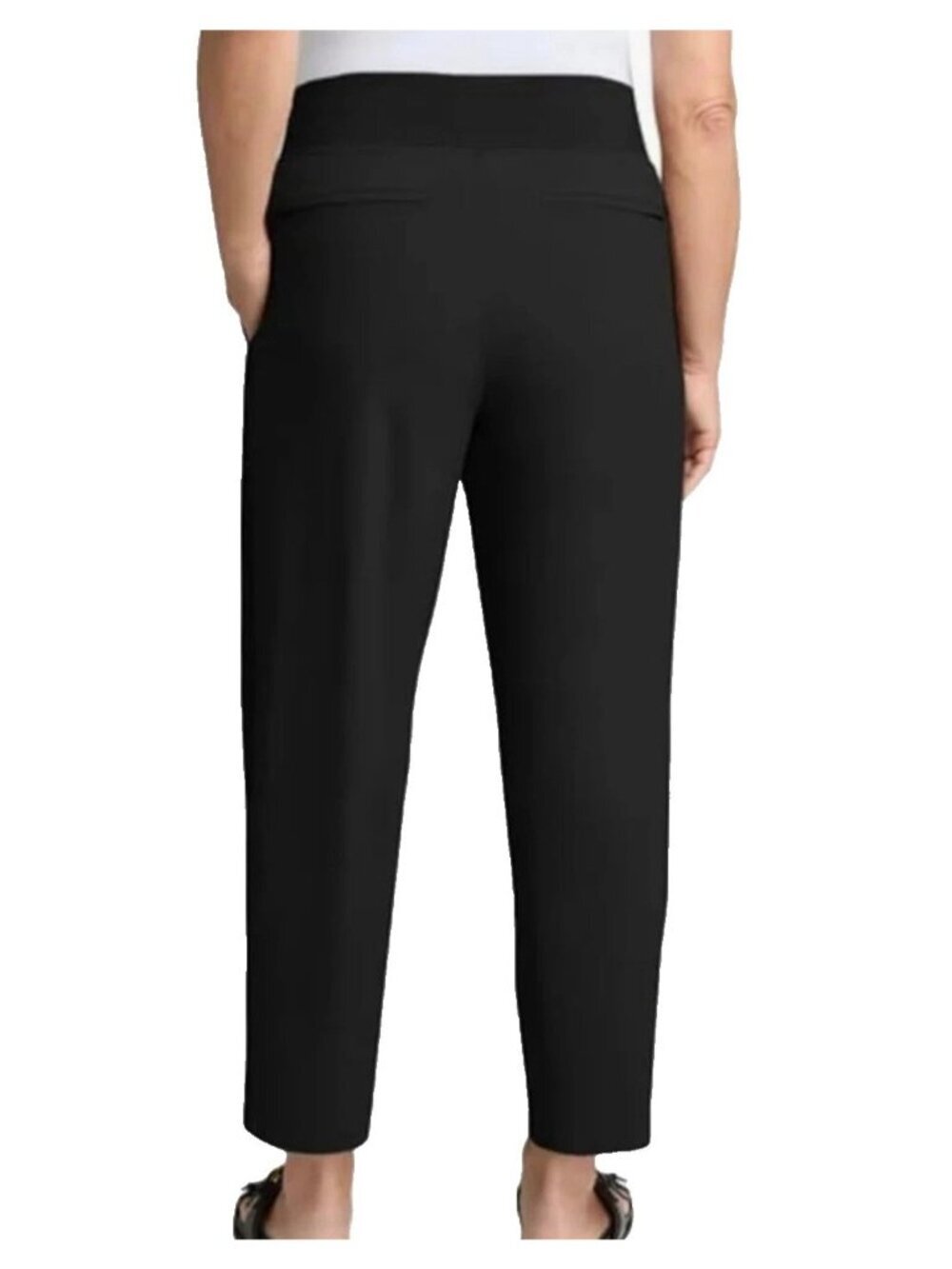 NWT Kirkland Signature Women's S Ankle Pant Black PullOn Stretch B1712 - Picture 2 of 16